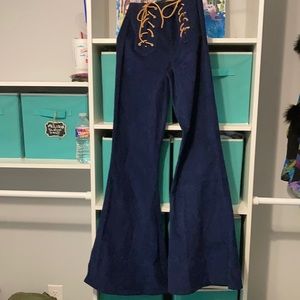 Bell bottom corduroy navy pants!